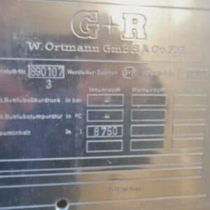 8750 liter tank i rustfritt stål 304
