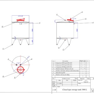 1000 liter tank i Syrafast 316