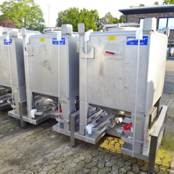 1000 liter tank in Acid-proof 316
