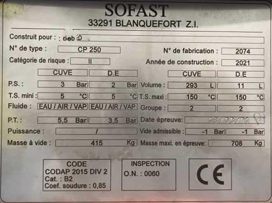293 liter tank i Syrafast 316