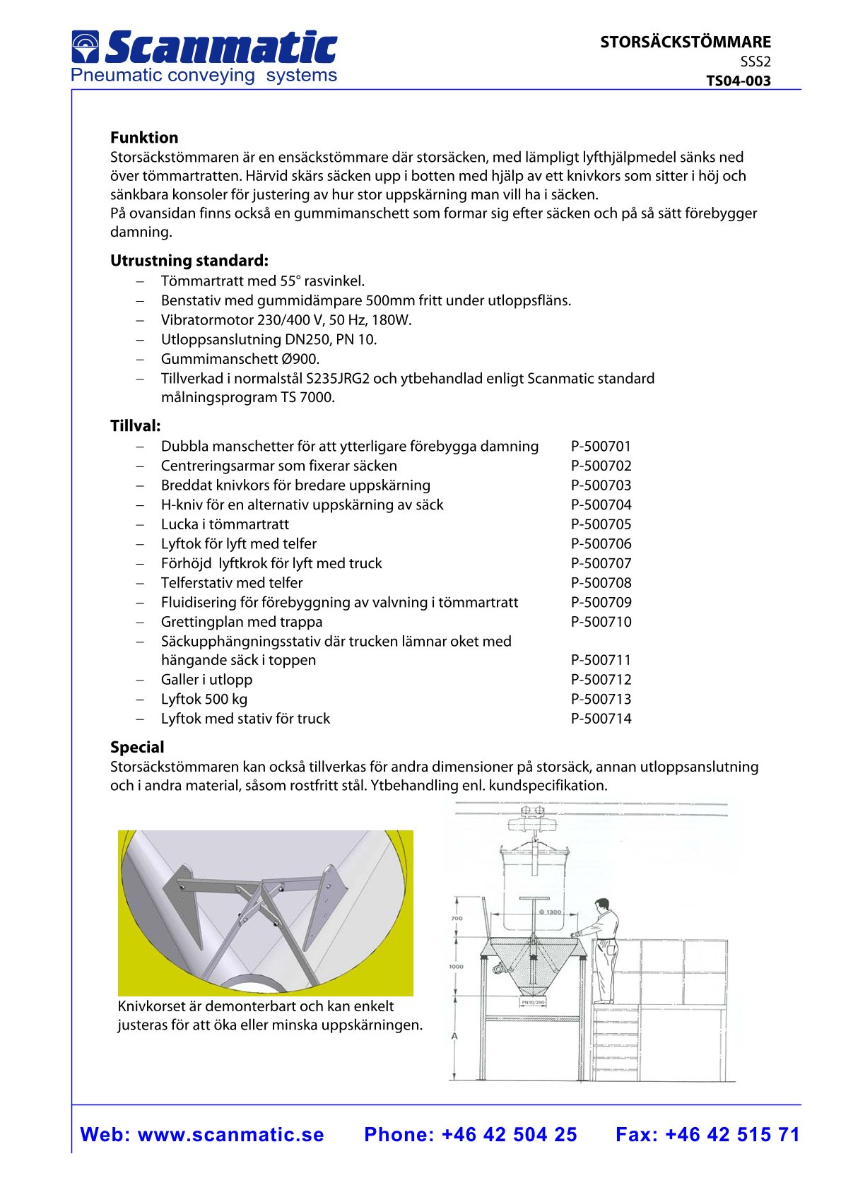 Storsäcksfyllare Scanmatic SS2