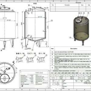 1500 liter tank i Syrafast 316