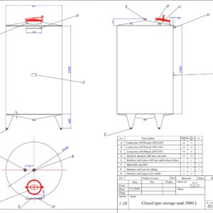 5000 liter tank i Rostfritt 304