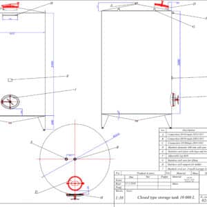 10000 liter tank i Rostfritt 304