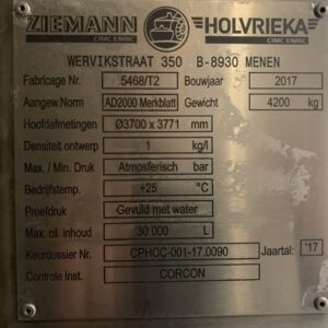 30000 liter tank i Rostfritt 304