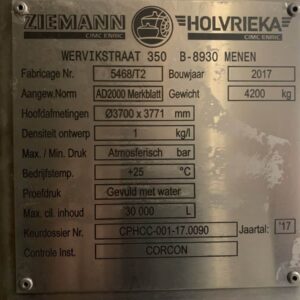 30000 liter tank i Rostfritt 304