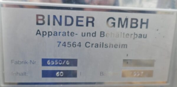 60 liter tank i Rostfritt 304