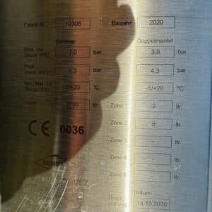 2700 liter tank i Rostfritt 304