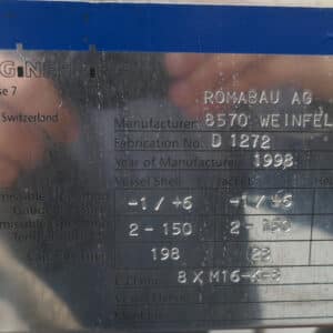 198 liter tank i Syrafast 316