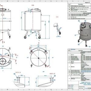 1330 liter tank i Syrafast 316