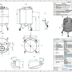 1330 liter tank i Syrafast 316