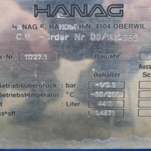 4413 liter tank i Syrafast 316