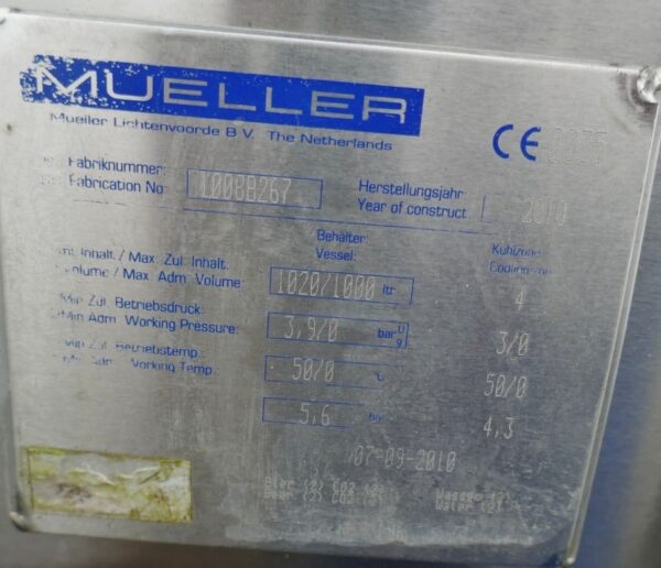 1020 liter tank i Rostfritt 304