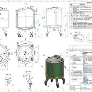 1330 liter tank i Syrafast 316