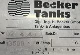 13500 liter tank i Rostfritt 304